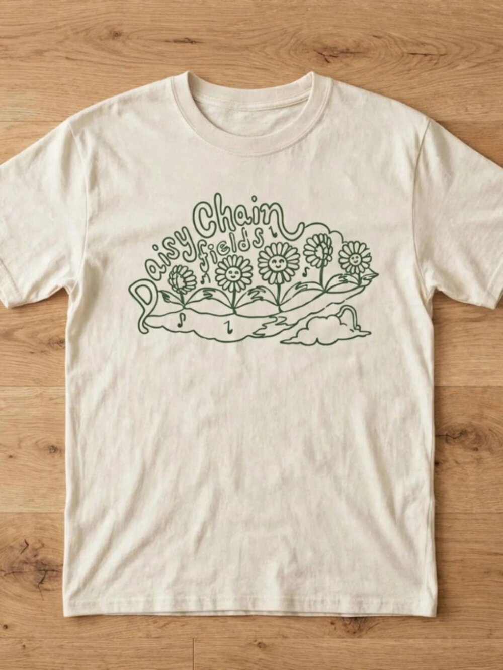 Olivia Rodrigo Daisy Chain Fields Festival Natural Beige Reprint T-Shirt S-4XL